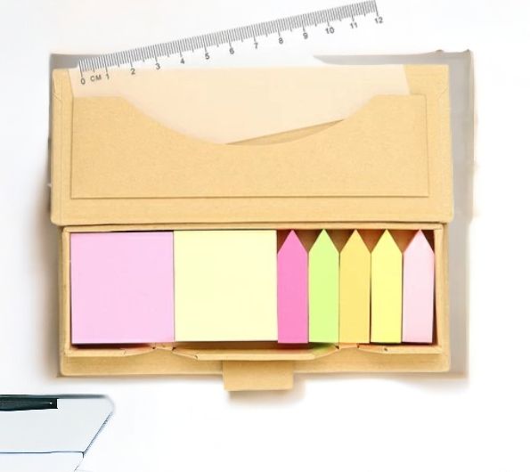 Набор цветных бумажных стикеров Boxer / Комплект разноцветных стикеров в футляре